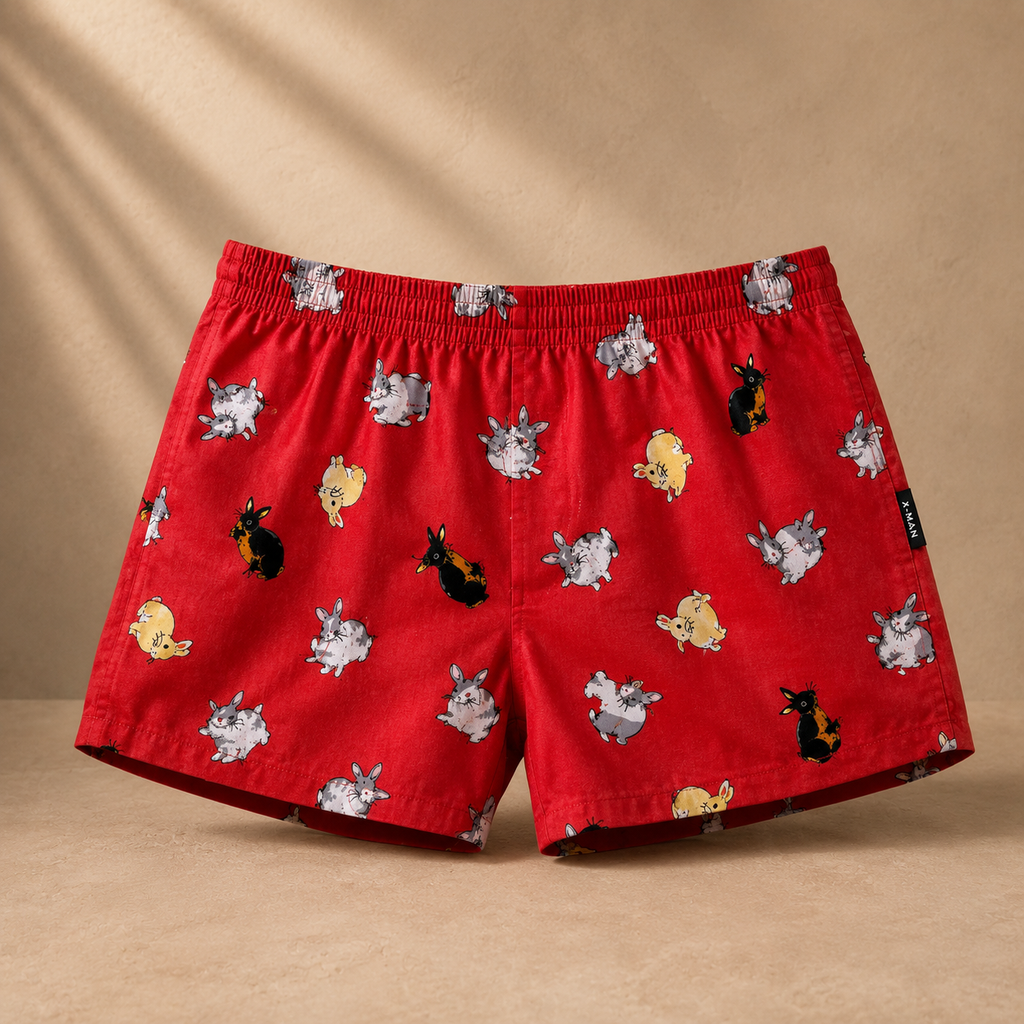 NOMO 100% cotton printed boxer shorts multipack, rabbit print